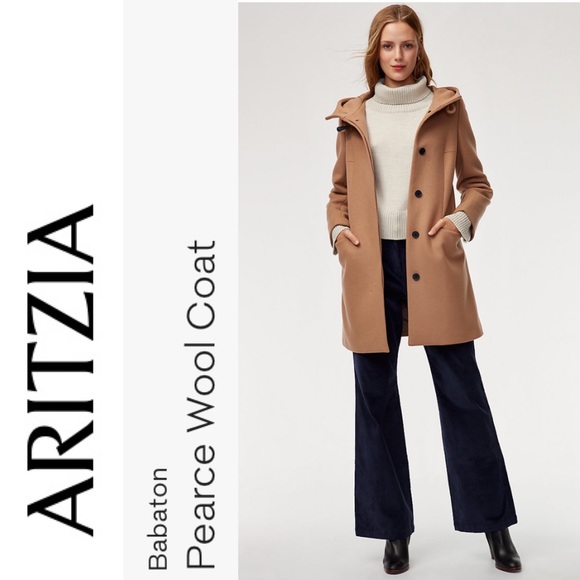 Aritzia Jackets & Blazers - Aritzia Babaton M Pearce Hooded Wool Coat NWT